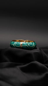 Luna Dark Green Bangle